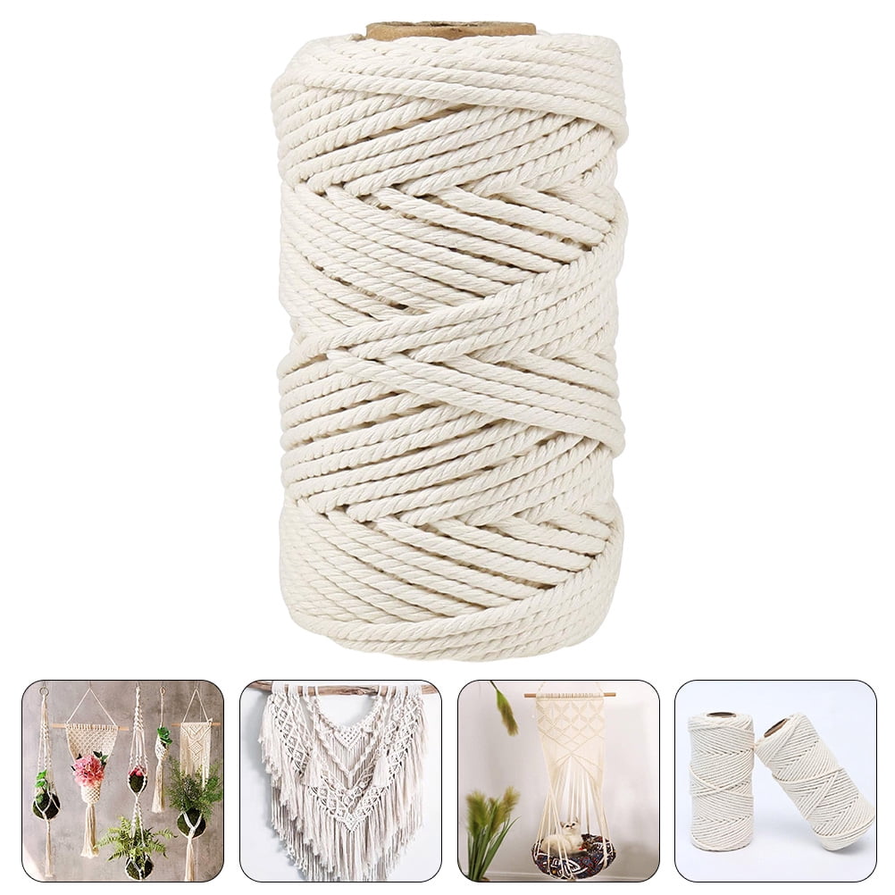 2 Rolls Plant Hanger Coat Hangers Crafting Cotton Cord Crafts Cotton Rope Macrame Cord 5mm