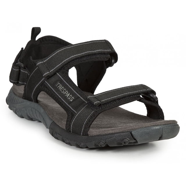 Trespass - Sandalias modelo Alderley para hombre (Negro)