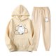 thumbnail image 1 of Puntoco Moda Mujer Impresión Deportes Casual Abrigo Pantalones Largos Con Capucha Suéter Tops Pantalones Conjunto De Manga Larga Con Capucha Puntoco Puntoco-1694, 1 of 2