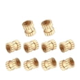 thumbnail image 1 of HUGFEGWE M2.5x3.8mm Female Thread Knurled Nuts,200PCS Hx5mm OD Brass Threaded Insert Embedment Nuts Hydraulic Welded Joint Injection Molding Assortment Kit for 3D Printing Injection Molding, 1 of 7