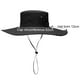 thumbnail image 2 of Sombrero para el sol, sombrero de pescador de ala ancha con protección UV, plegable con correa para la barbilla, 2 of 5