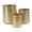 Gold Solid Round S/3 20", 15", 13"H, variant on DecMode 12", 16", 20"H Silver Aluminum Metal Planter with Hammered Design (3 Count)
