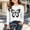 White, variant on Spazoro Girls Long Sleeve Pullover Top with Butterfly Print, Crewneck Casual Stretchy Lightweight Loose Fit Graphic Tee Shirts for Daily Wear Orange Size 6-7