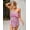 Pink, variant on Women's Bohemian Print Strapless Tube Top Romper, Ruffle Smocked Waist Summer Short Jumpsuit