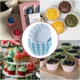 thumbnail image 6 of 100 Count Cupcake Liners Blue Stripe Cupcake Cups Standard Size Muffins Liners Papers Baking Cups Wrappers, 6 of 6