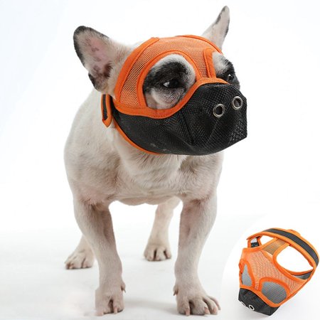 Short Snout Dog Breathable Grooming Tools Anti Biting French Bulldog Anti Chewing Pet Products Puppy Accessories Dog Muzzles Dog Mouth Mask L C
