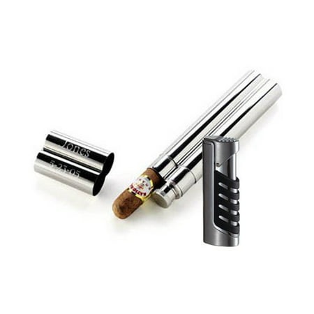 Visol Products Tarzo Flask and Cigar Tube Combo Lighter Gift