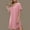 Pink, variant on Abomasnow Women's Nightgown Short Sleeve Button Up Sleepshirt Solid Color Mini Length Sleepwear Comfy Night Dress for Women