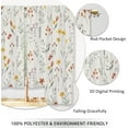 thumbnail image 4 of Boho Floral Kitchen Curtains Yellow Orange Flower Wildflower Small Short Cafe Window Curtains Plant Leaves Botanical Country Bathroom Drapes Treatment Tier Curtains 2 Panels (27.5x39 Inch), 4 of 6