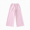 thumbnail image 6 of NIEWTR Girls Oversized Sweatpants Wide Leg Loose Fit Lounge Pants High Waisted Elastic Drawstring Comfortable Casual Joggers（Pink,8-9 Years), 6 of 8