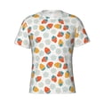 thumbnail image 4 of Vsdgher Floral Strawberr Print Men's Dry Fit Mesh Athletic Shirts Moisture Wicking Tennis T-Shirt Tops, 4 of 9