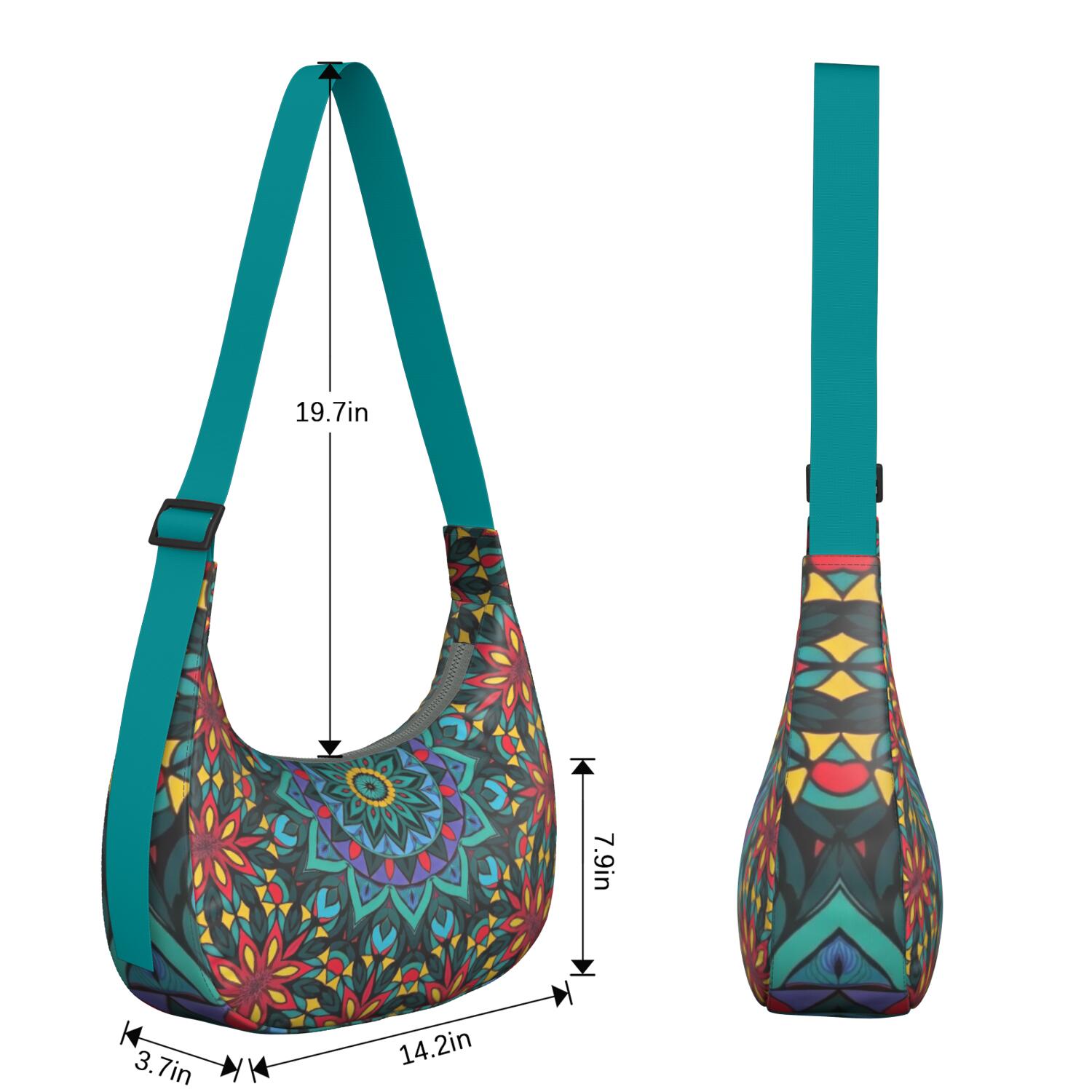 Crossbody Crescent Bag for Women Men Trendy Dumpling Bag for Travel with Adjustable Strap