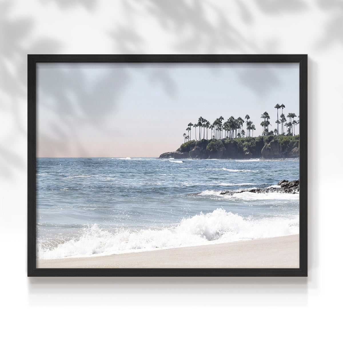 Distant Palms by Natalie Carpentieri - Restickable Framed Giclée Print