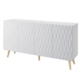 thumbnail image 2 of AVAWING Wave Fluted Cabinet with Storage, 4 Doors Sideboard Buffet, Modern Accent Cabinet, White, 2 of 7