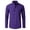 Purple*, variant on RUTAYY Men's Dress Shirts Solid Color Long Sleeve Turndown Collar Stretch Formal Business Casual Button Down Playful Vacation Blouse