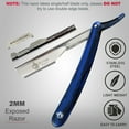 thumbnail image 3 of Cut Throat Shavette Straight Edge Razor Barber Salon 2MM Exposed Blade + 10 Shaving Blades By Krisp Beauty, 3 of 6