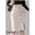 thumbnail image 2 of Knee-Length Slit Pencil Skirt Business Skirt, 2 of 5