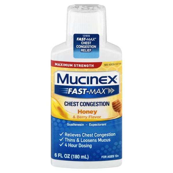 MUCINEX FASTMAX SE CHEST CONGESTION HONEY FLAVOR LIQUID 6OZ