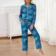 thumbnail image 2 of Bibifish Womens Pajama Set Stylish Long Sleeve Sleep Tops With Pants 2 Piece Loose Fit Stylish Ladies Casual Daily Wear Loungewear, 2 of 5