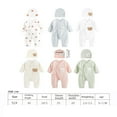 thumbnail image 3 of Breathable Bear Jumpsuit Hospital Hat Spring Outfit Long Sleeves Bodysuits for Baby Girls Boys Unisex Coveralls, 3 of 9