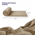 thumbnail image 2 of Cobija King Size Bluelander de Franela 100% Poliéster Ultrasuave, Beige, 2 of 5