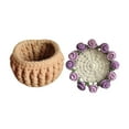 thumbnail image 2 of Kit de crochet para principiantes Decoración de la montaña de flores de crochet Decoración del hogar Completo Floral Coaster para la oficina en casa Púrpura, 2 of 8