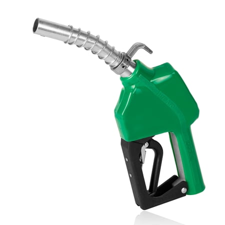 3/4" NPT Auto Fuel Nozzle with Hook, Auto Shut Off Fuel Nozzle with 3-speed Padlock (9-16 GPM), Spout 15/16" (OD=24mm) for Gasoline, Diesel, Biodiesel up to B20, E15 & Kerosene, Green