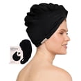 thumbnail image 2 of Toalla de pelo Kitsch, superabsorbente, de microfibra, color negro, 2 of 9
