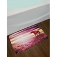 thumbnail image 2 of Horse Bath Mat, Pastel Toned Romantic Scene of a Lonely Animal on Meadow Under Clouds, Plush Bathroom Decor Mat with Non Slip Backing, 29.5" X 17.5", Dried Rose Dark Magenta, by Ambesonne, 2 of 2