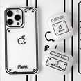 thumbnail image 3 of Funda de teléfono translúcida esmerilada para iPhone, carcasa protectora de silicona, línea bidimensional, cómic, iPhone 13 Pro Max, iPhone 14, 12, 11, XS, XR, X, 3 of 4