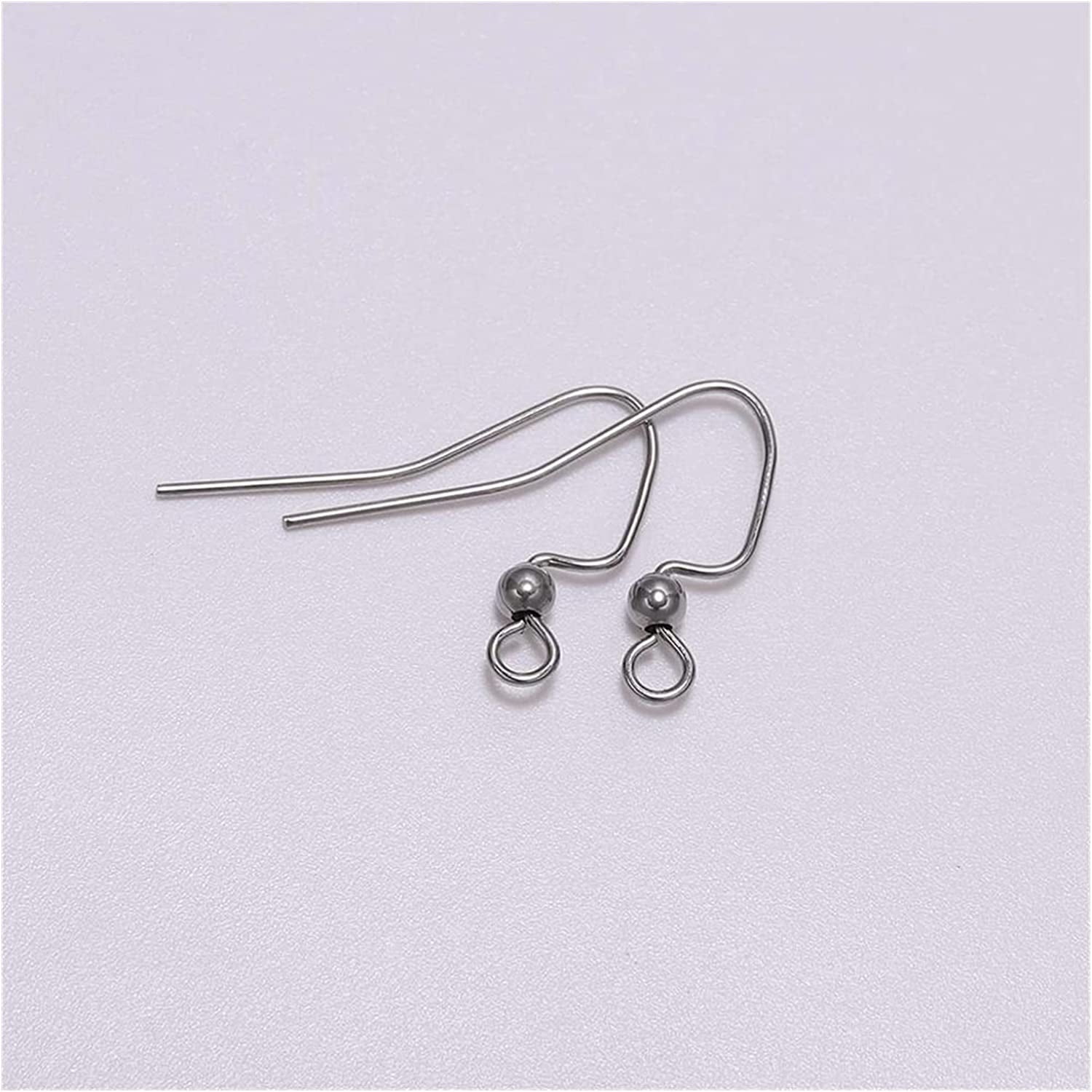 50 Stainless Surgical Steel Ball & Coil Fishhook Hook Earring Findings with  Loop (Gold & Surgical Steel)