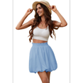 thumbnail image 1 of Minifalda Estilo Bohemio de Verano para Mujer, con Volantes, Cintura Alta, Estilo Informal, Elegante, Azul , Talla XL, 1 of 7