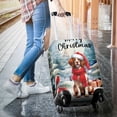 thumbnail image 3 of Merry Christmas Brittany Spaniel Enjoys Woofmas Winter Xmas Holiday Travel Luggage Cover Brittany Dog Lover Gifts Idea Suitcase Dust Protective Decor - 02022, 3 of 5