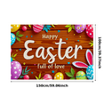 thumbnail image 3 of Wooden Texture Easter Themed Banner with Colorful Eggs Bunny Ears and Floral Elements Background Decoration for Easter Party Photo Booth Decorations Happy Easter Celebrations, 3 of 8