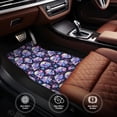 thumbnail image 4 of Xecao cool flower Skull Print Car Foot Mat Set of 4 Pieces Neoprene All-Weather Dust-Proof Stain-resistantCar Interior Decorative mats Non-Slip Mats, 4 of 6