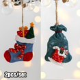 thumbnail image 1 of 2Pcs Christmas Resin Hanging Ornaments Disfrute Mini Santa Pendants, 1 of 8