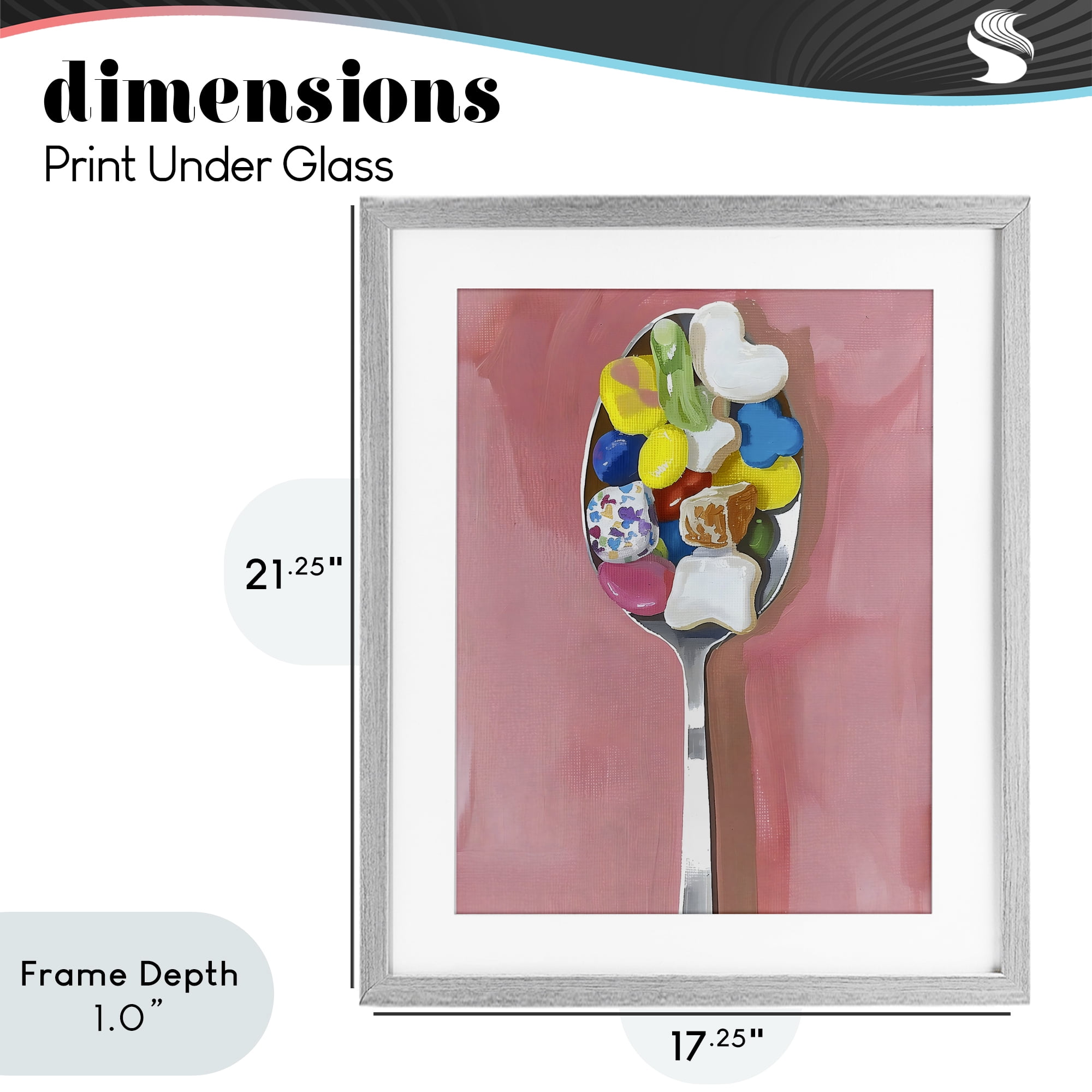 Stupell Industries Nostalgic Fun Breakfast Spoon Gray Framed Print Under Glass, design by The Prints Vibe