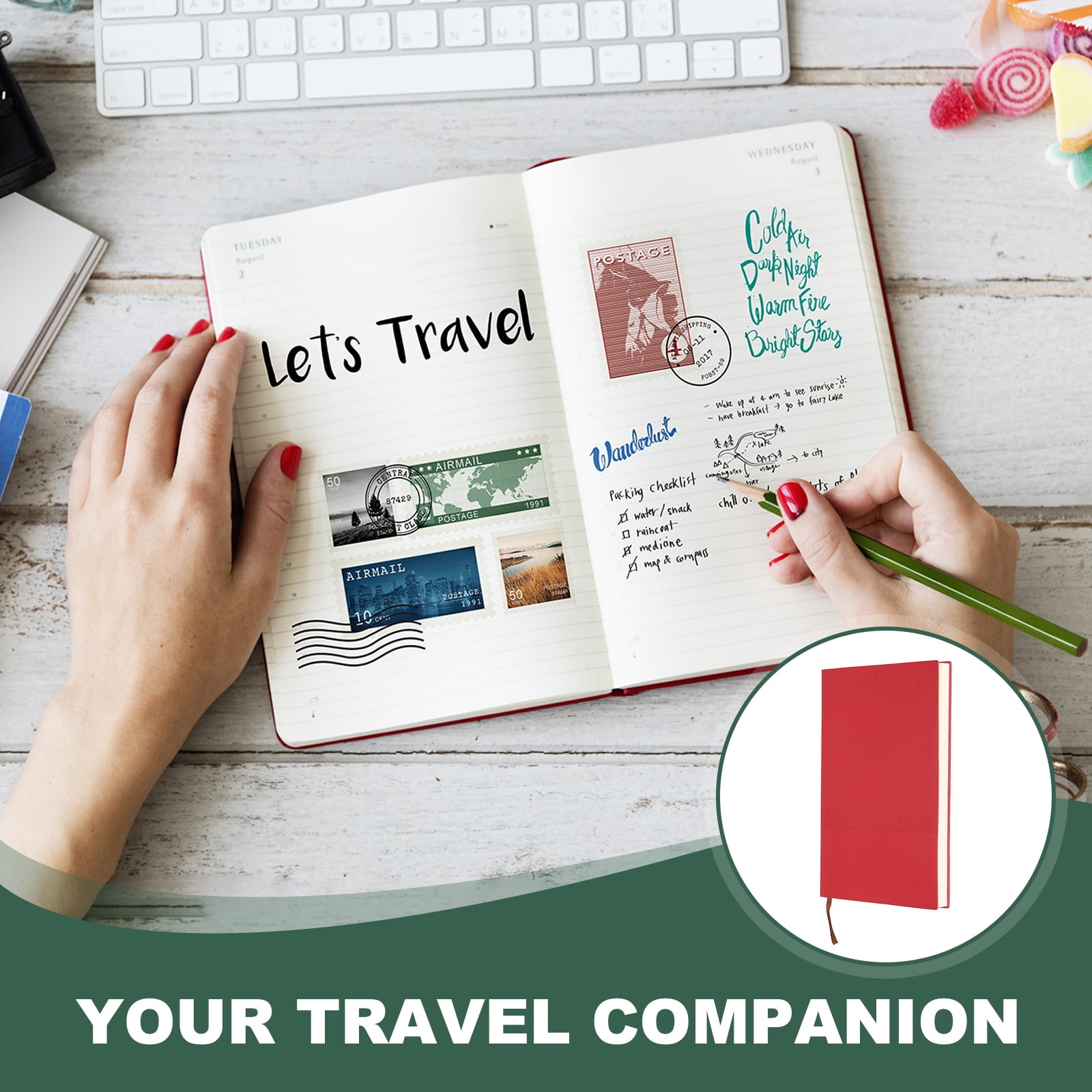 Uxcell Lined Journal Notebook 8.3" x 5.7", 2 Pcs A5 98 Pages Journaling Notebooks 80 GSM Thick Paper, Pu Leather Daily Journal Book Ribbed Texture, Red