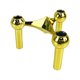 thumbnail image 3 of Portavelas decorativo de 3 cabezales, portavelas cónico de estructura molecular, candelabro para sala de estar de fiesta oro S, 3 of 8