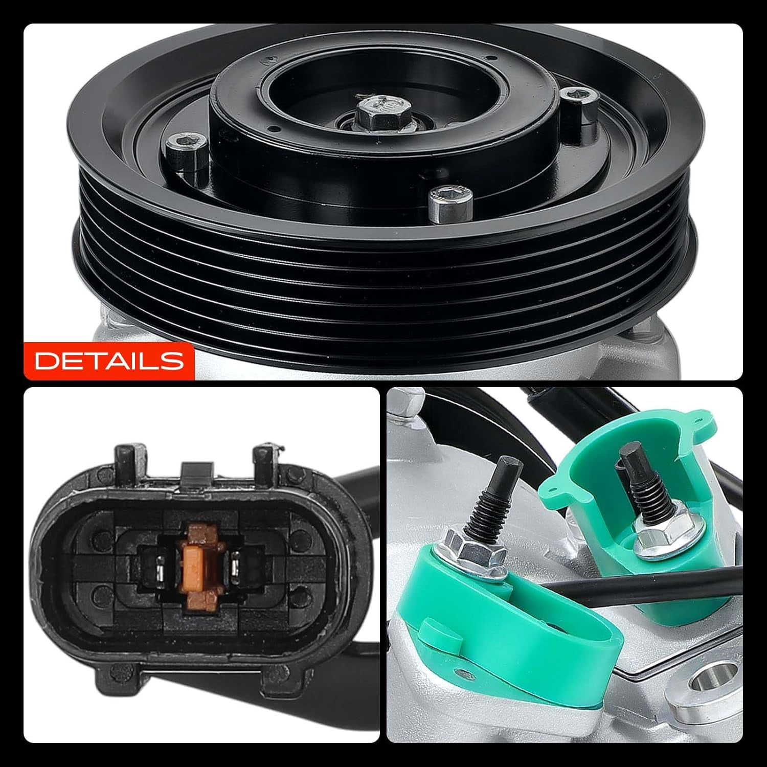 A-Premium AC Compressor with Clutch Compatible with Hyundai Santa Fe Sport 2013-2018 Kia Sorento 2012-2014 L4 2.0L 2.4L