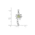 thumbnail image 3 of Gem & Harmony Sterling Silver Palm Tree Pendant Necklace with Peridot and Chain for Women, 3 of 6