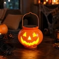 thumbnail image 5 of Halloween Decorations Outdoor Pumpkin Solar Lanterns Jack O Lantern Spooky Pattern Projection Portable Handle Waterproof Porch Patio Yard Decor Halloween Gift, 5 of 7
