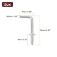 thumbnail image 2 of Unique Bargains 40 Pack L Shape Hooks, 5/8 Inch Right Angle Screw Hooks for Hanging, Silver, 2 of 7