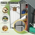thumbnail image 2 of High-Quality Galvanized Iron Sheet Garden Shed - Small Compact Metal Shed with Waterproof Design, Solid Lock & Reasonable Internal Space, Easy to Assemble & Move,Dark Gray ​, 2 of 27