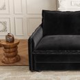thumbnail image 5 of Newest L-Shaped Cloud Couch in Corduroy, Expandable to U-Shape for Versatile Living Space,Black, 5 of 8