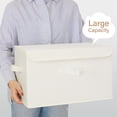 thumbnail image 4 of Cajas Almacenaje con Tapa, Paquete de 2 Cajas para Estantes, Cajas de Tela para Armario, Cajas Organizadoras con Tapa, Cajas Decorativas, Blanco, 4 of 4
