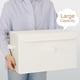 thumbnail image 4 of Cajas Almacenaje con Tapa, Paquete de 2 Cajas para Estantes, Cajas de Tela para Armario, Cajas Organizadoras con Tapa, Cajas Decorativas, Blanco, 4 of 4