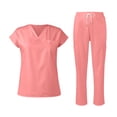 thumbnail image 2 of LHVUOA Women's Stylish Scrubs Healthcare Top and Jogger, Breathable Stretch Scrub Sets., 2 of 4