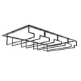 thumbnail image 2 of Stemware Holder Black 4 Slot Iron Wire Assembled Design Corrosion Resistant Easy Cleaning Glasses Storage Hanger for Bar, 2 of 11