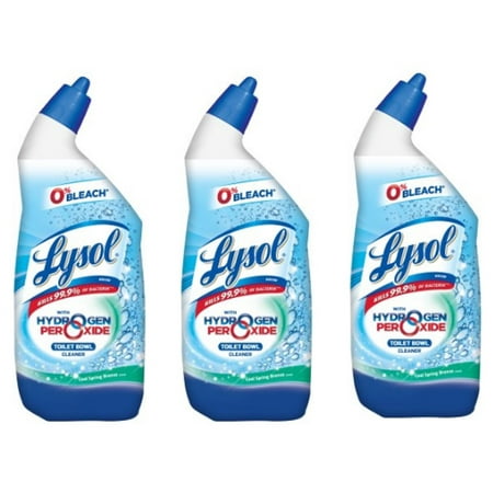 (3 Pack) Lysol Bleach Free Hydrogen Peroxide Toilet Bowl Cleaner, Fresh,